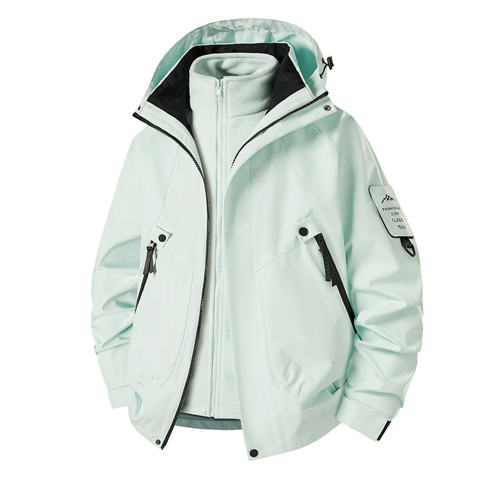 Herren 3‑in‑1 Softshell-Parka mit abnehmbarer Fleece-Innenjacke und technischer Kapuze Echo Archiv