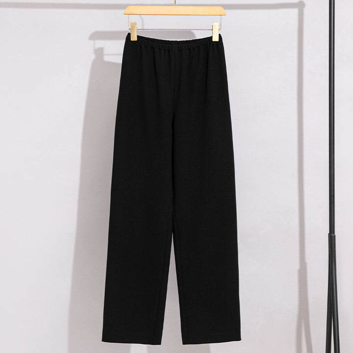 Damen High-Waist Hose mit elastischem Bund, weitem Bein und weich fließender Baumwollmischung Echoarchiv