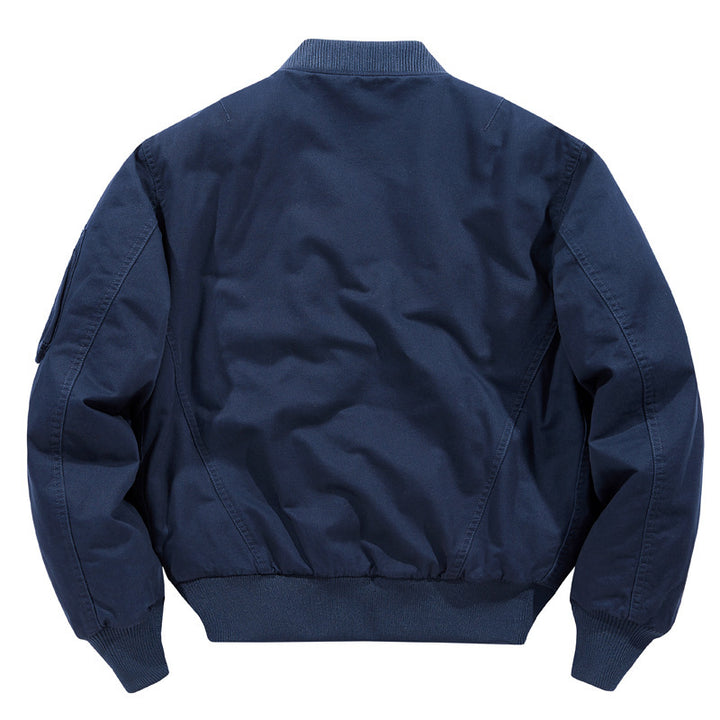 Herren Canvas-Bomberjacke im Vintage-Workwear-Design mit Ärmeltasche – Brevano