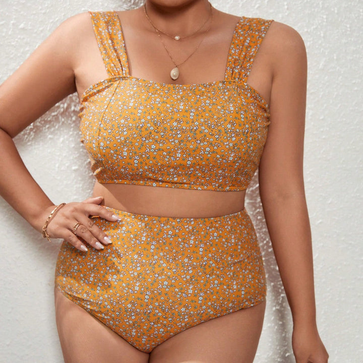 Damen Crop-Top Bikini mit hohem Bund Echo Archiv