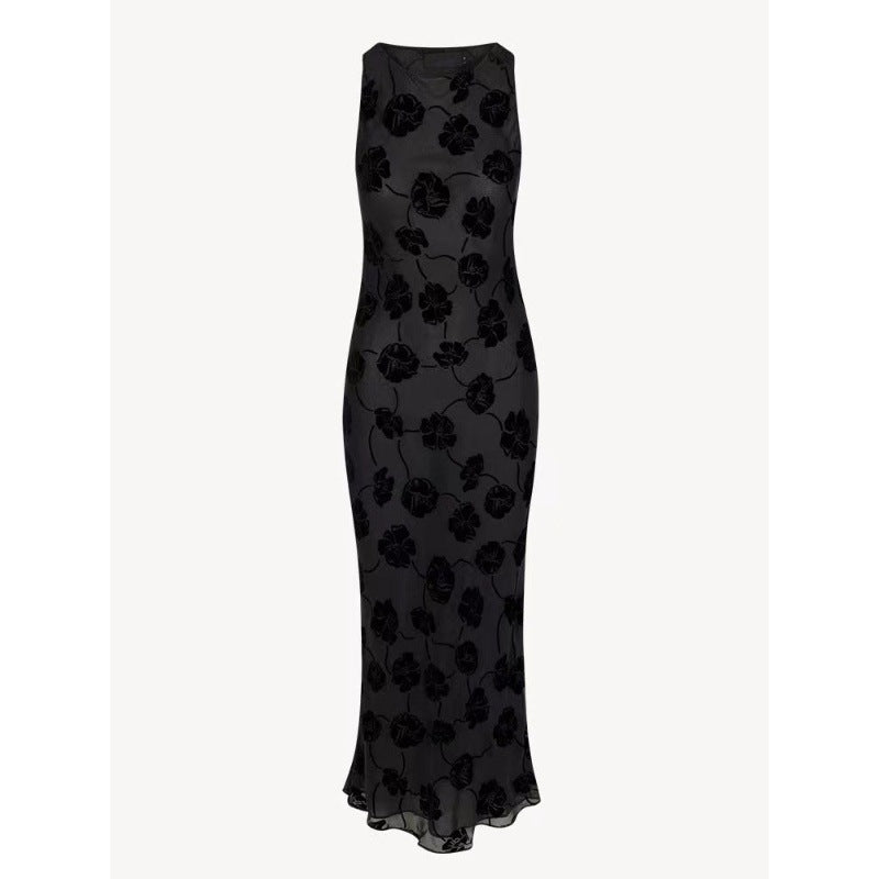 Damen Maxi-Kleid mit floralem Spitzenmuster und elegantem, schwingendem Saum Echo Archiv