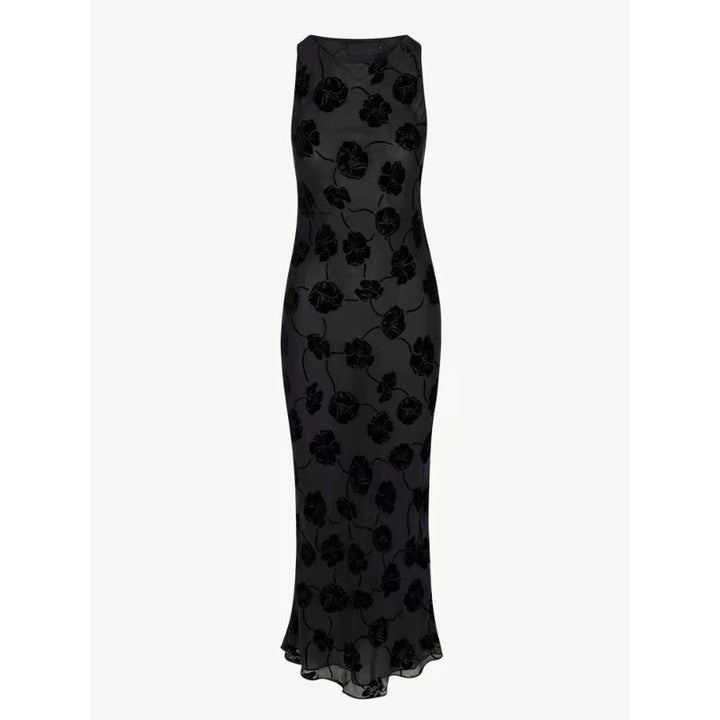 Damen Maxi-Kleid mit floralem Spitzenmuster und elegantem, schwingendem Saum Echo Archiv