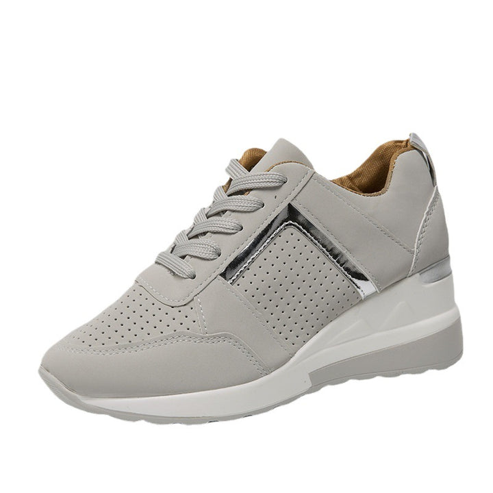 Damen nan sportive Plateau-Sneaker mit perforiertem Microfaser-Obermaterial gepolstertem Komfortfutter und reflektierendem Zierstreifen Echo Archiv