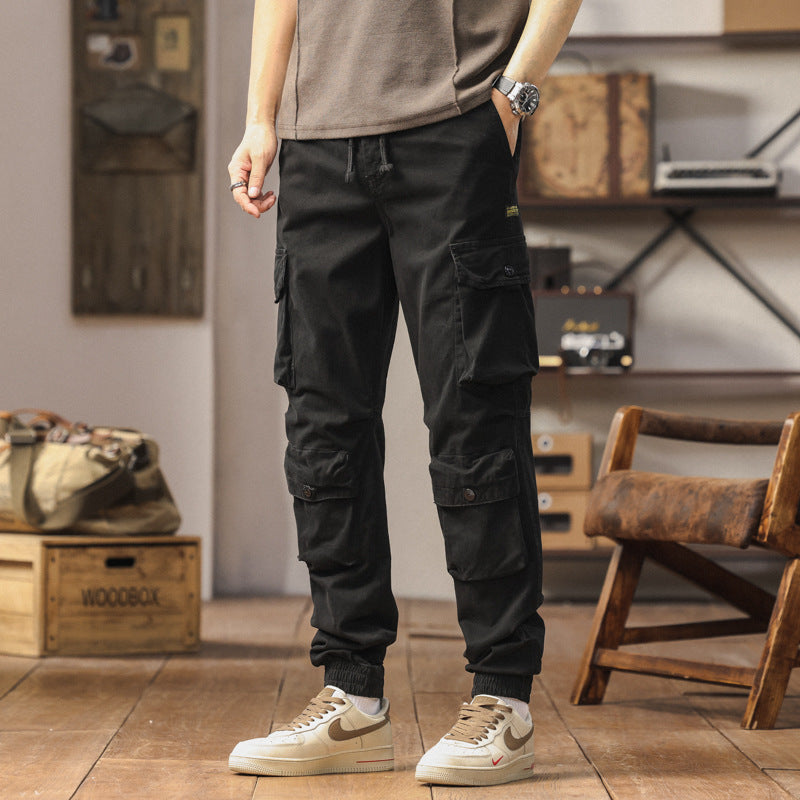 Herren komfortable Cargo-Hose mit elastischen Bündchen Echoarchiv