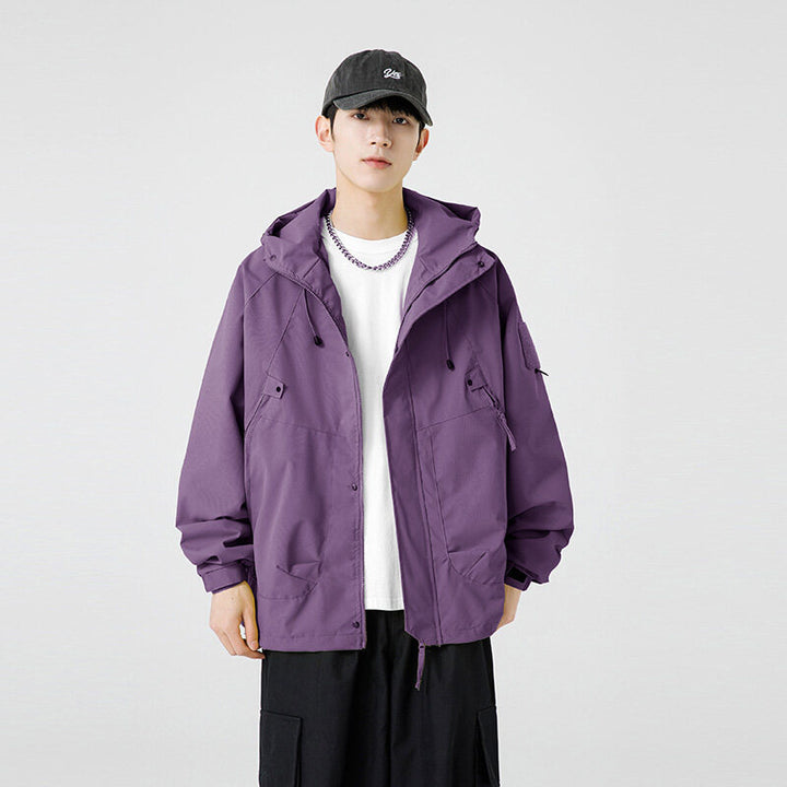 Herren Leichte Funktionsjacke mit hohem Kragen und praktischen Taschen Echoarchiv
