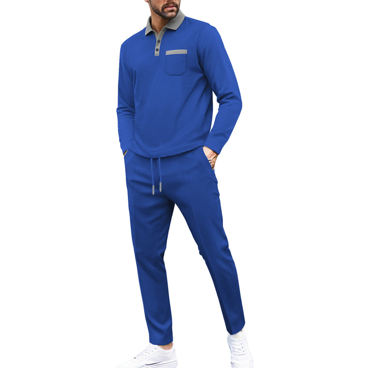 Herren sportliches Freizeit-Set mit komfortablem Kragen und praktischen Taschen Echoarchiv