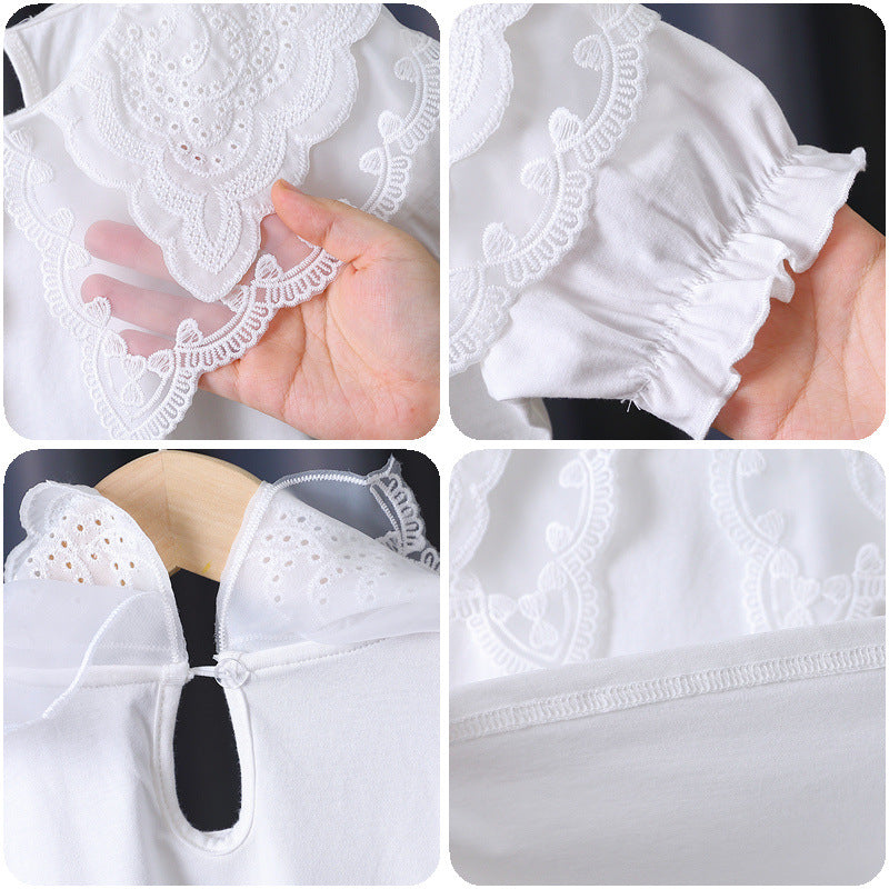 Mädchen Bluse mit eleganten Rüschendetails Echo Archiv