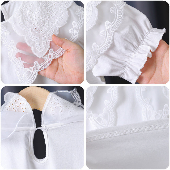Mädchen Bluse mit eleganten Rüschendetails Echo Archiv