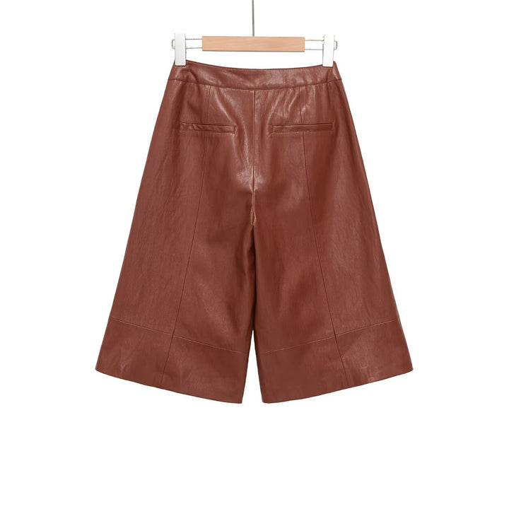 Damen elegante Culotte aus hochwertigem Leder mit weitem Schnitt Echo Archiv