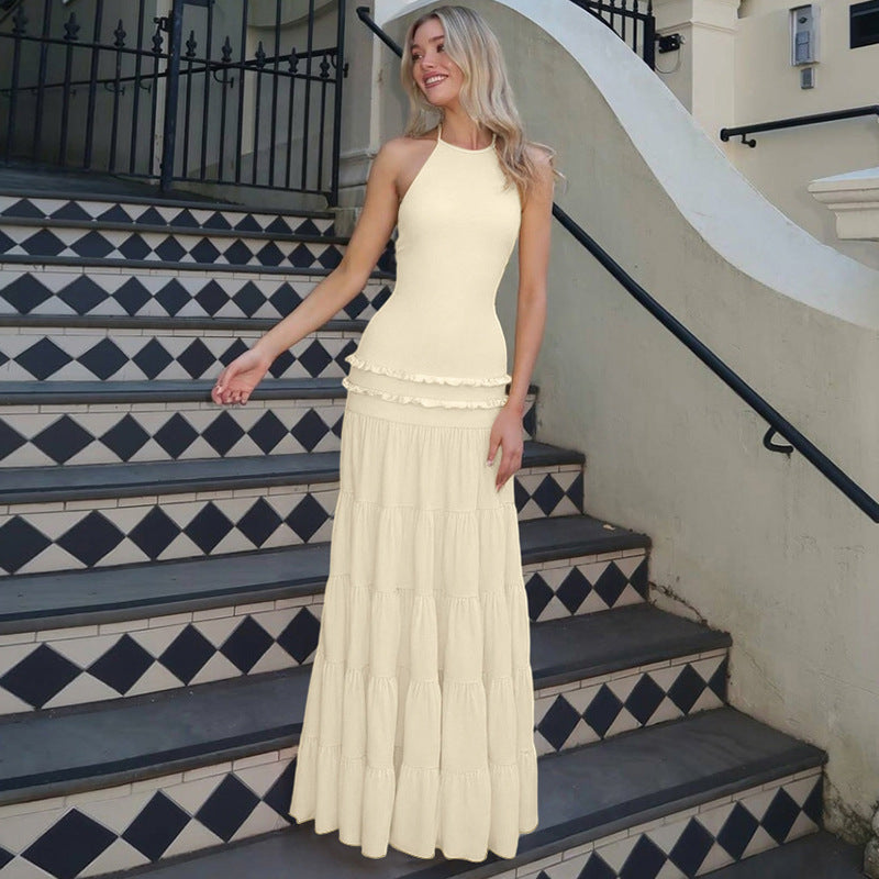 Damen Maxi-Kleid mit feinen Rüschendetails Echo Archiv