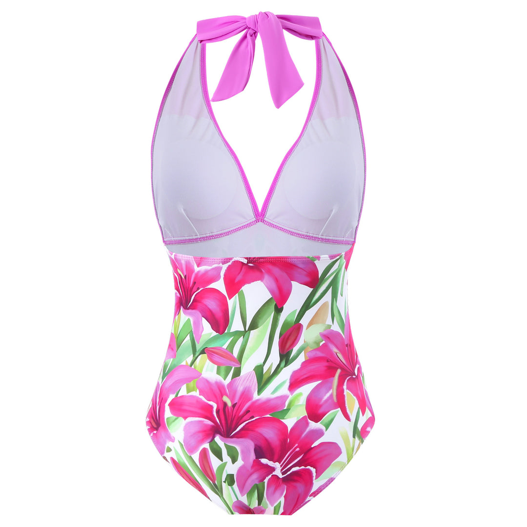 Damen Badeanzug mit floralem Design und modischem Überrock Echo Archiv