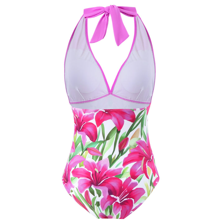 Damen Badeanzug mit floralem Design und modischem Überrock Echo Archiv