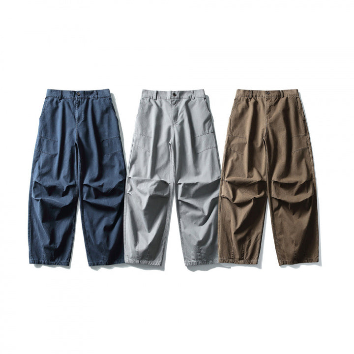Unisex Weite Utility-Cargo-Hose im Relaxed-Fit mit Knieabnähern und elastischem Saum Echo Archiv