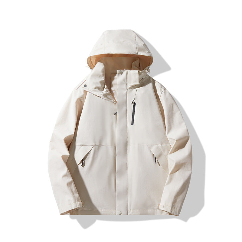 Herren Technische wasserdichte Kapuzen-Shelljacke im minimalistischen Urban-Look Echo Archiv