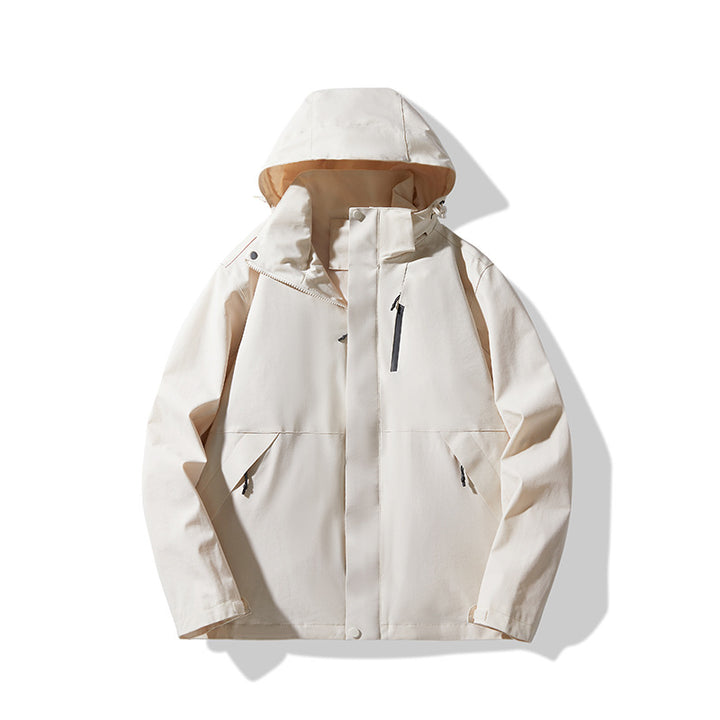 Herren Technische wasserdichte Kapuzen-Shelljacke im minimalistischen Urban-Look Echo Archiv