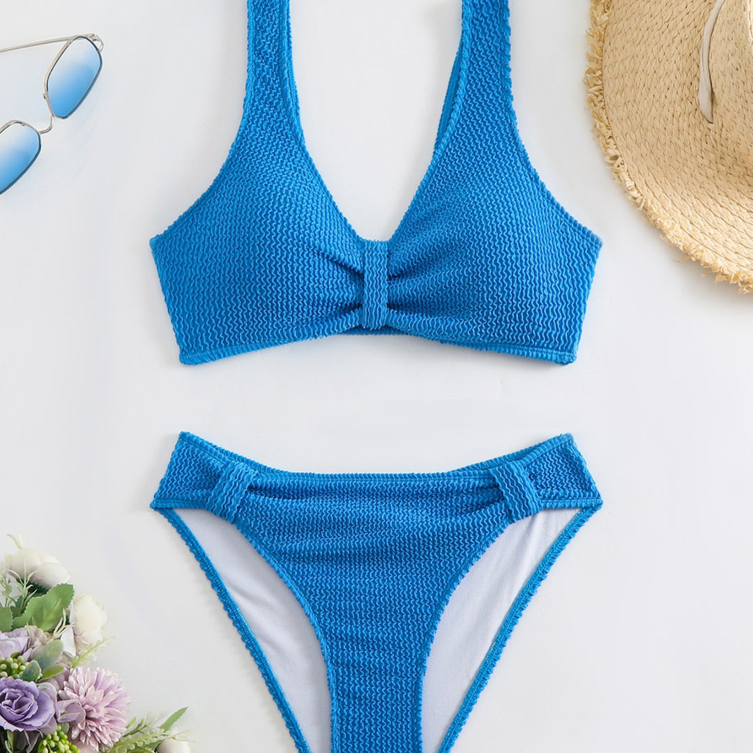 Damen Zweiteiliger Bikini mit verspieltem Wellenmuster Echo Archiv