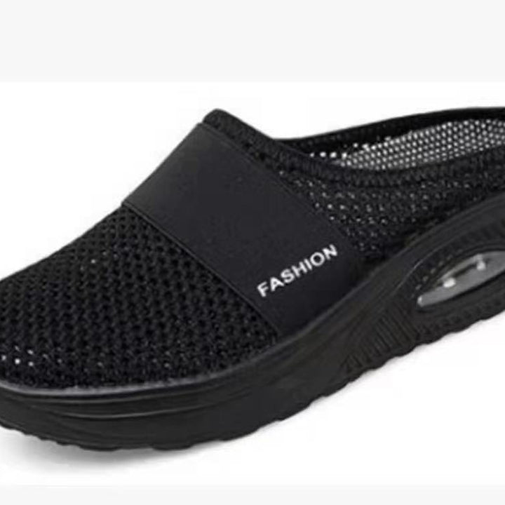 Damen Atmungsaktive Strick‑Mule mit Luftkissen‑Plateau Echo Archiv