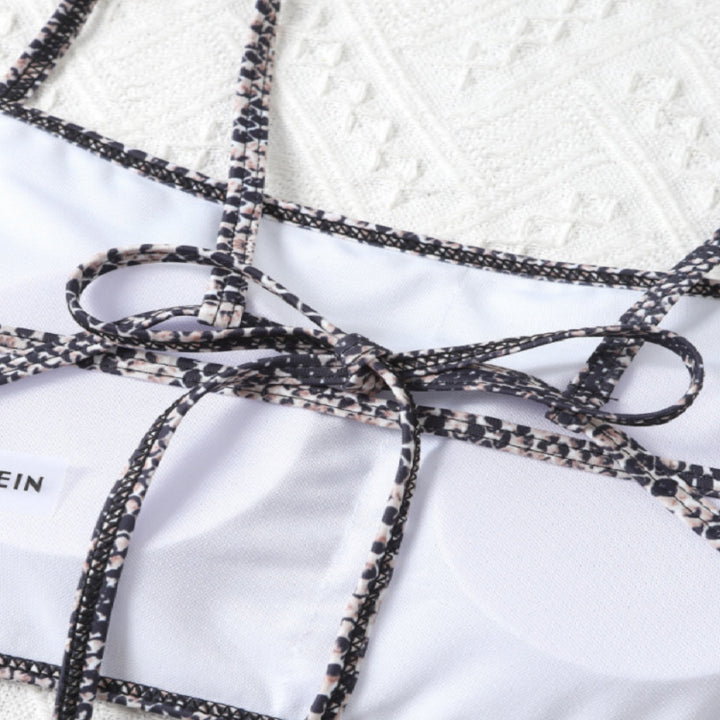Damen Cropped Bikinioberteil mit Schlangenleder-Design Echo Archiv