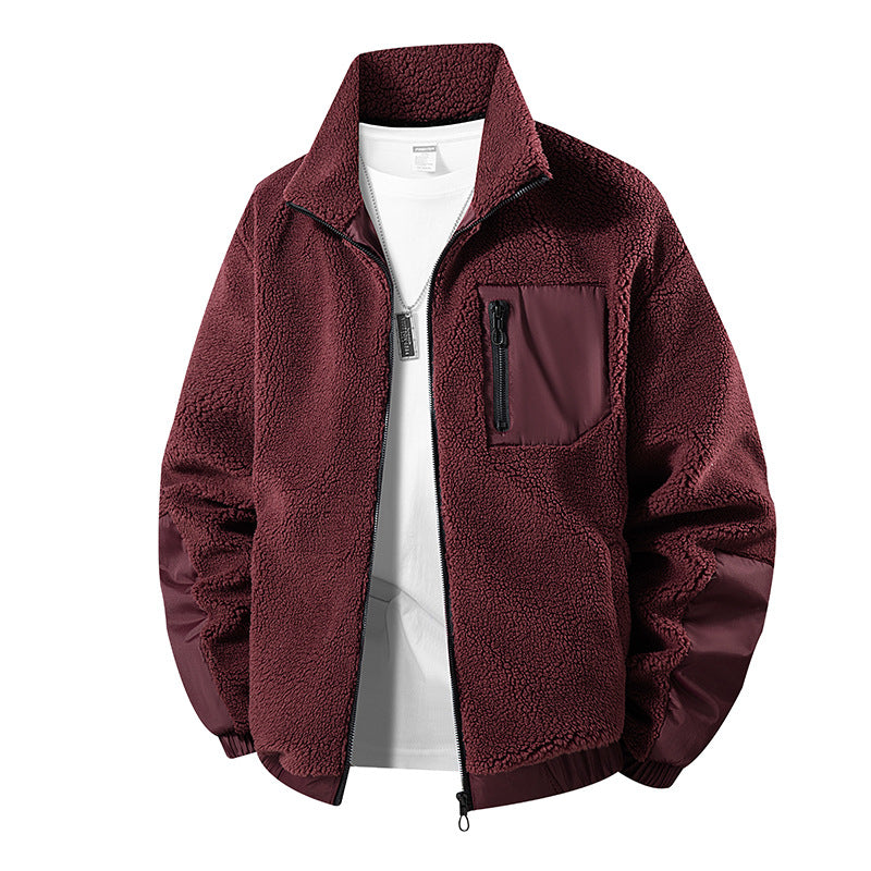Herren Kuschelige Fleecejacke mit hohen Kragen Echo Archiv