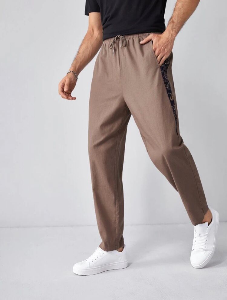 Herren lässige und bequeme Leinenhose Echoarchiv