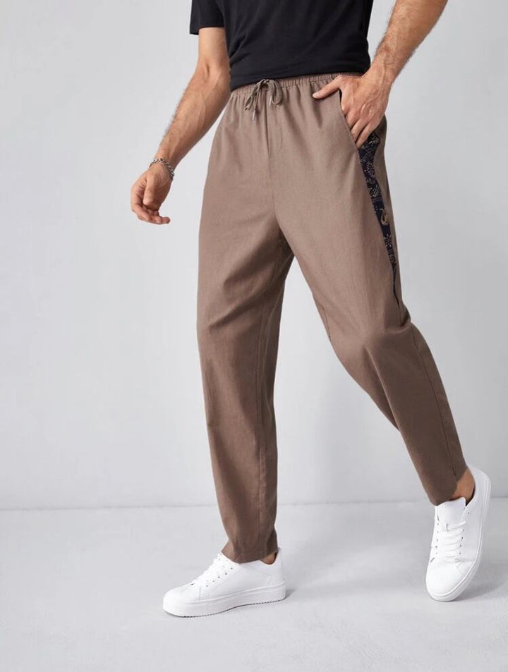 Herren lässige und bequeme Leinenhose Echoarchiv