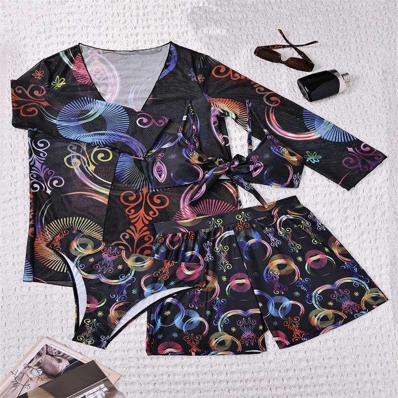 Damen Bikini-Set mit modischem Kimono Echo Archiv