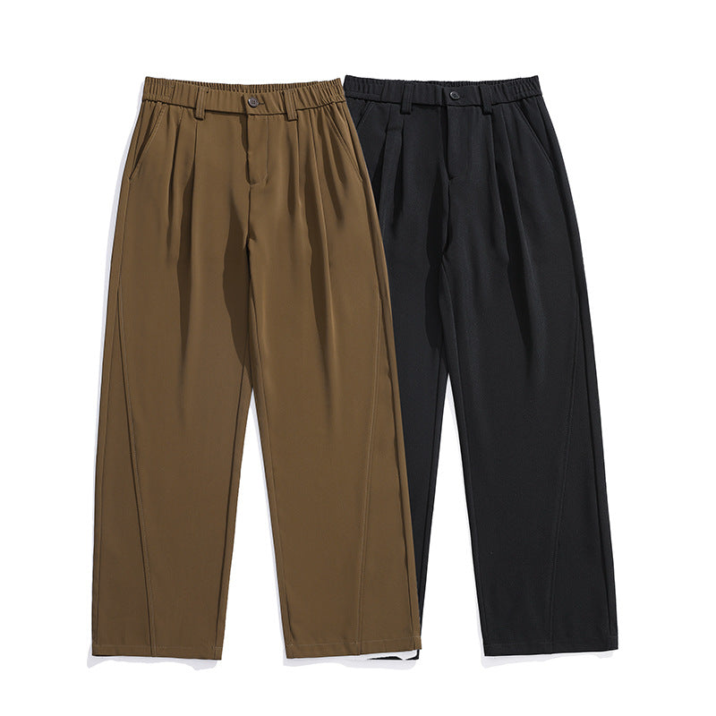 Damen Weiche Bundfalten-Hose mit elastischem Komfortbund und weitem Bein Echo Archiv