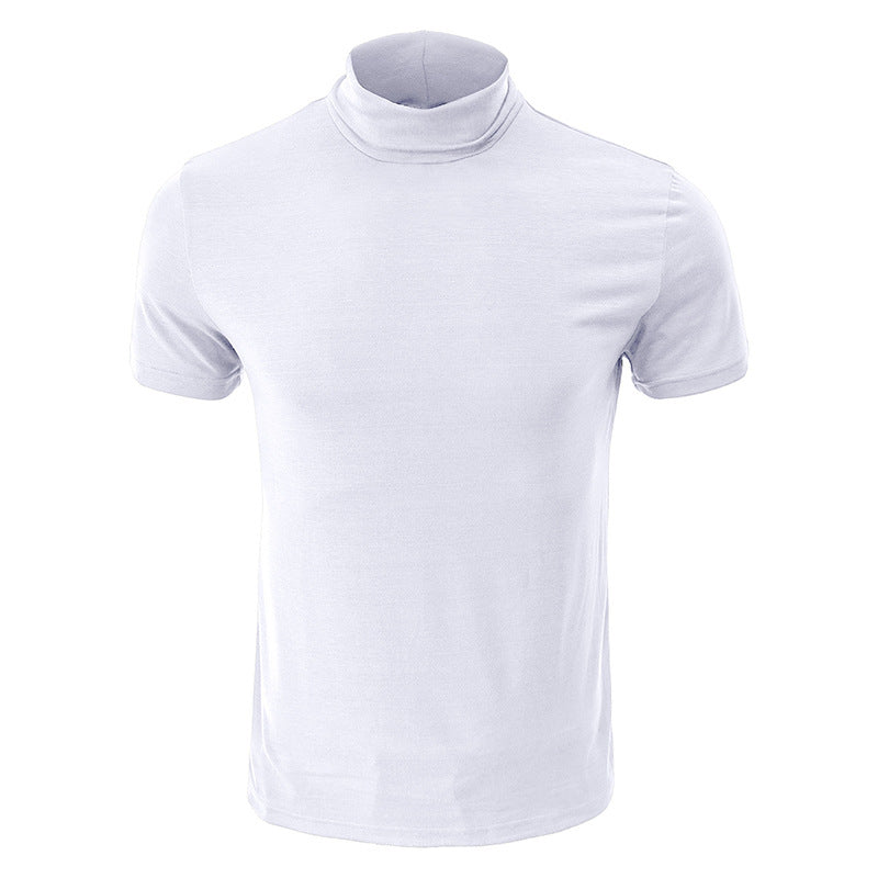 Herren modisches Kurzarm-T-Shirt mit hochschlagbarem Kragen Echoarchiv