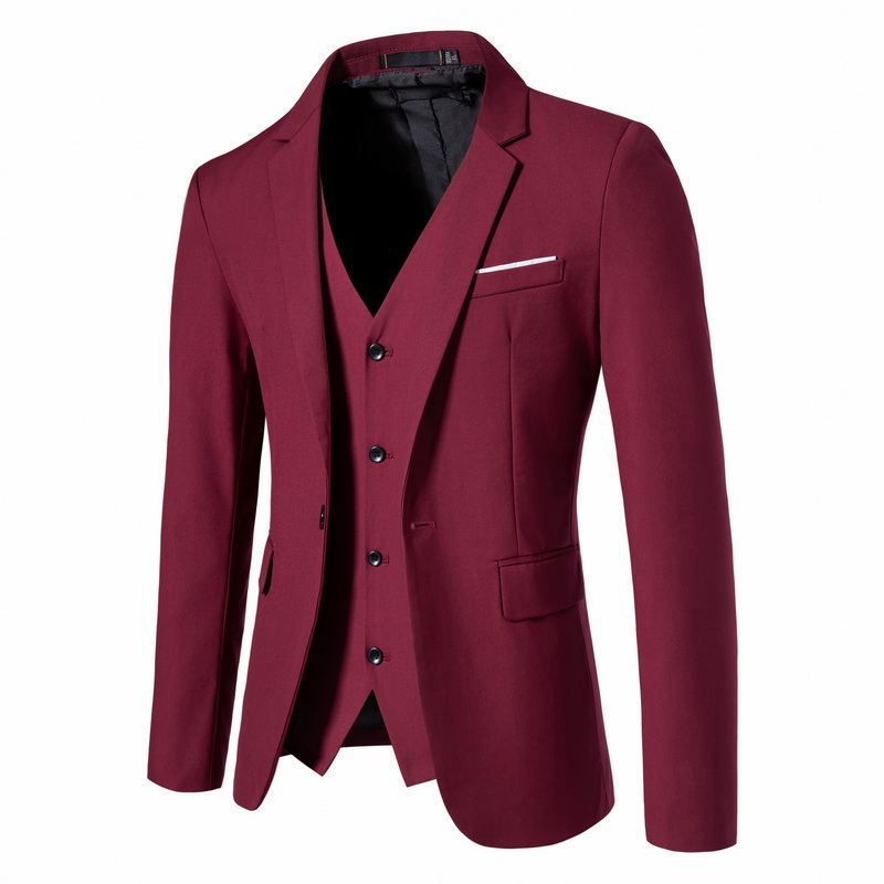 Herren Tailliertes Sakko mit passender Weste und schlanker Business‑Silhouette Echo Archiv
