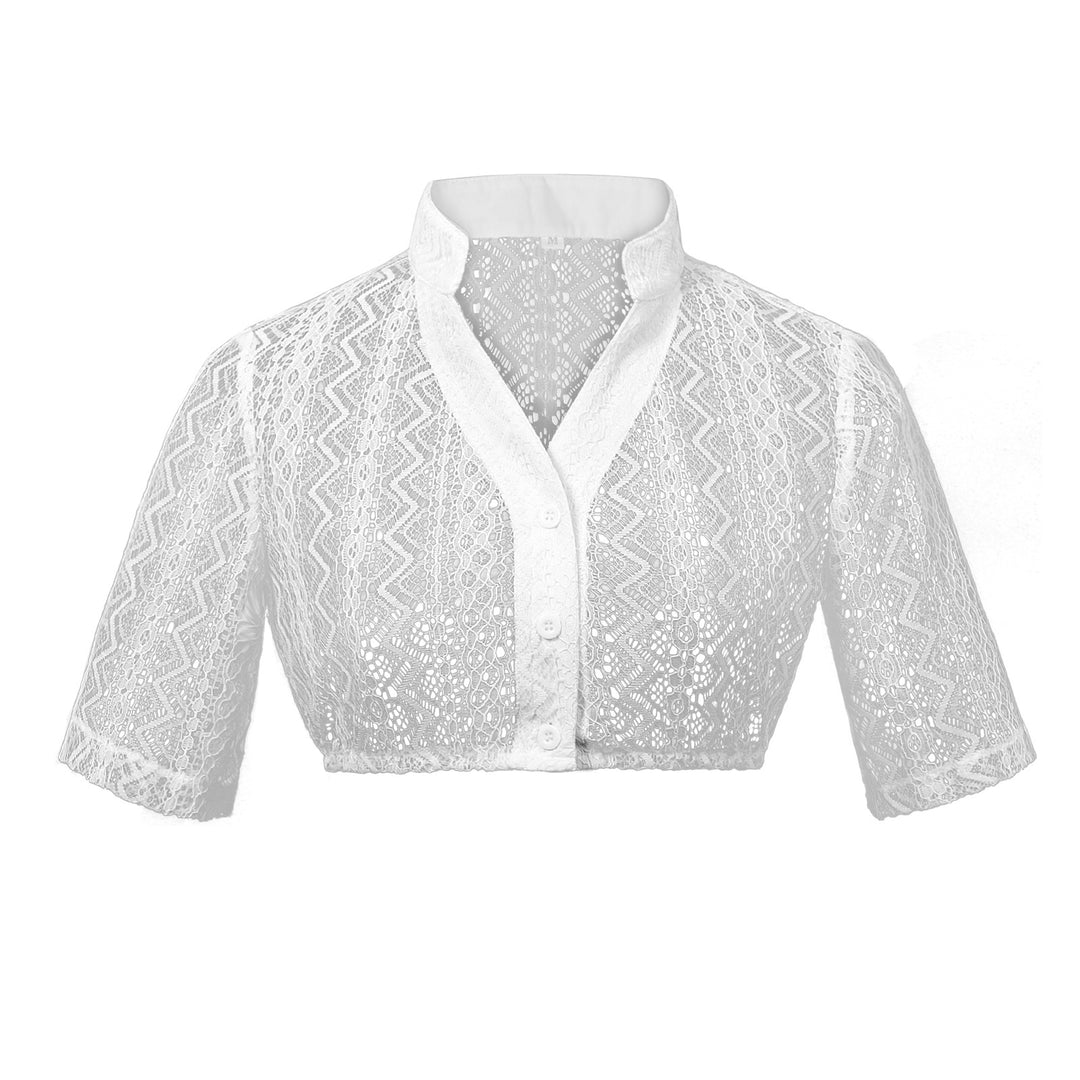 Damen nan zarter Spitzenbolero mit Stehkragen und kurzem Taillenschnitt Echo Archiv
