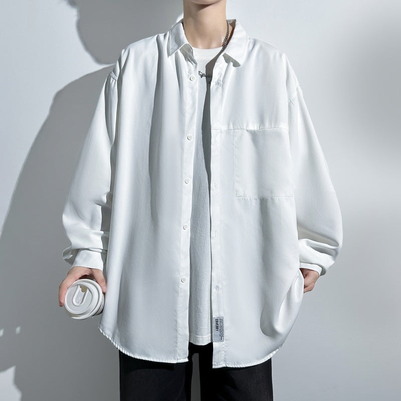 Herren Lockeres Overshirt mit praktischer Brusttasche Echoarchiv