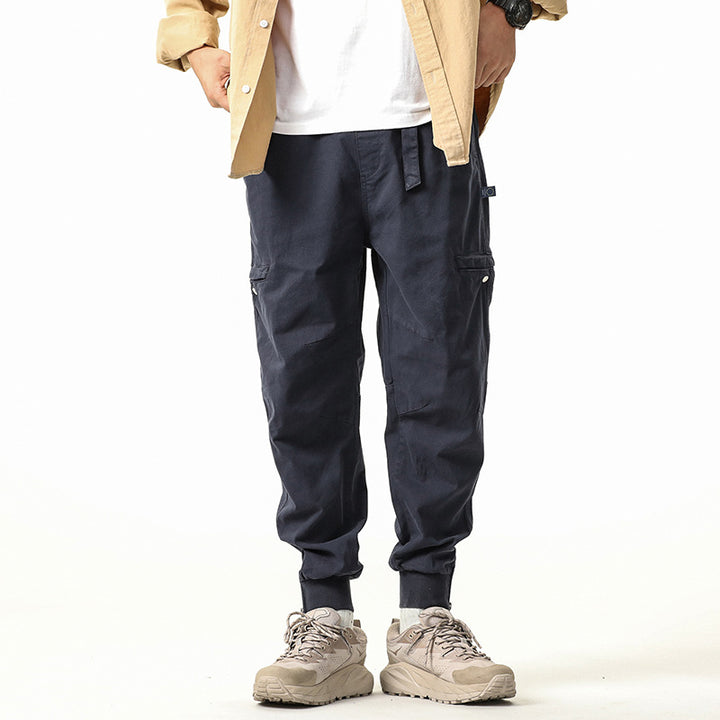 Herren Cargohose im Jogger-Stil mit elastischem Bund, Bündchen und Utility-Taschen Echo Archiv