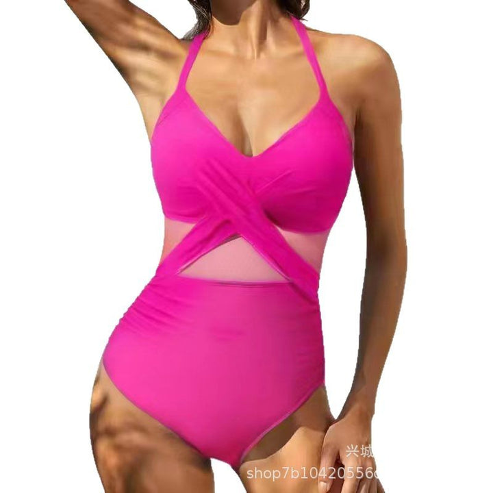 Damen Eleganter Einteiler mit raffiniertem Wickel-Design Echo Archiv