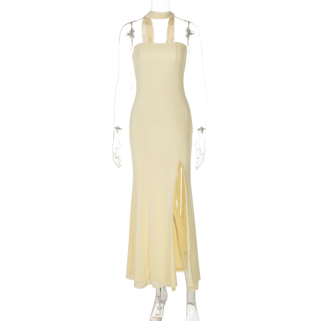 Damen Elegantes, figurbetontes Abendkleid mit asymmetrischem Halterdesign Echo Archiv