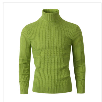 Herren Rollkragenpullover mit strukturiertem Kabelstrickdesign Echoarchiv