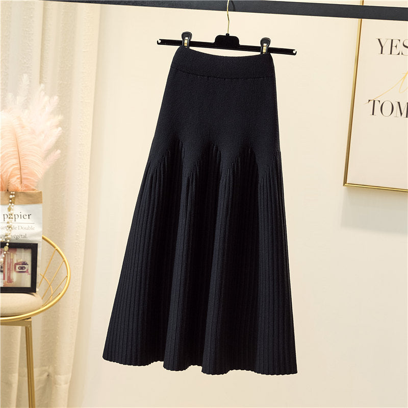 Damen Eleganter Plissee-Maxiröck mit voluminösem Saum Echo Archiv