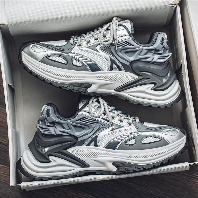 Herren Voluminöse Laufsneaker mit dicker Profilsohle und atmungsaktivem Mesh-Obermaterial – Tavélo