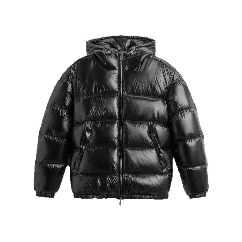 Damen Hochglanz Steppjacke mit Kapuze – Célinea