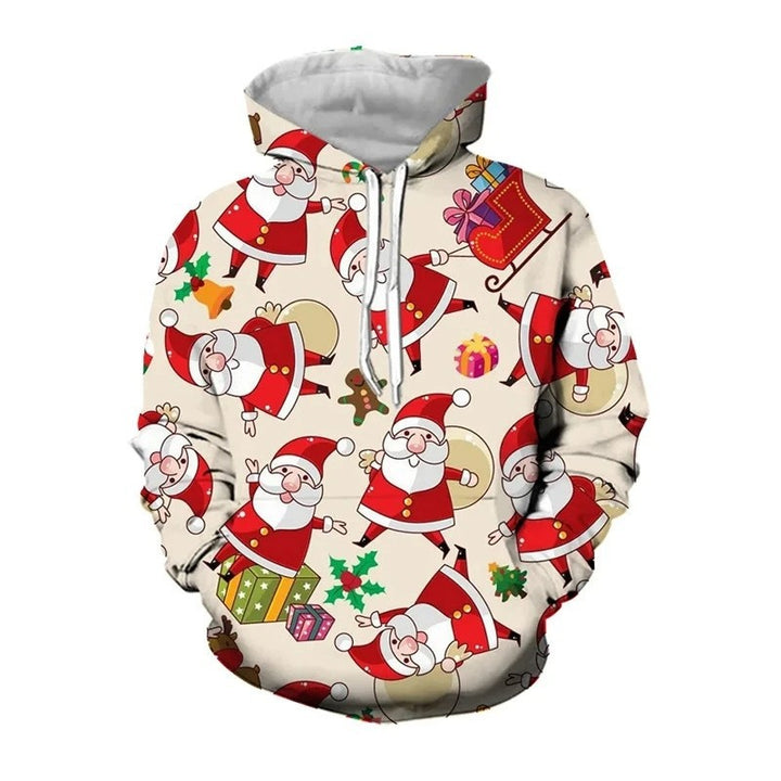 Damen Lustiger Weihnachts-Kapuzenpullover mit festlichem Motiv Echoarchiv