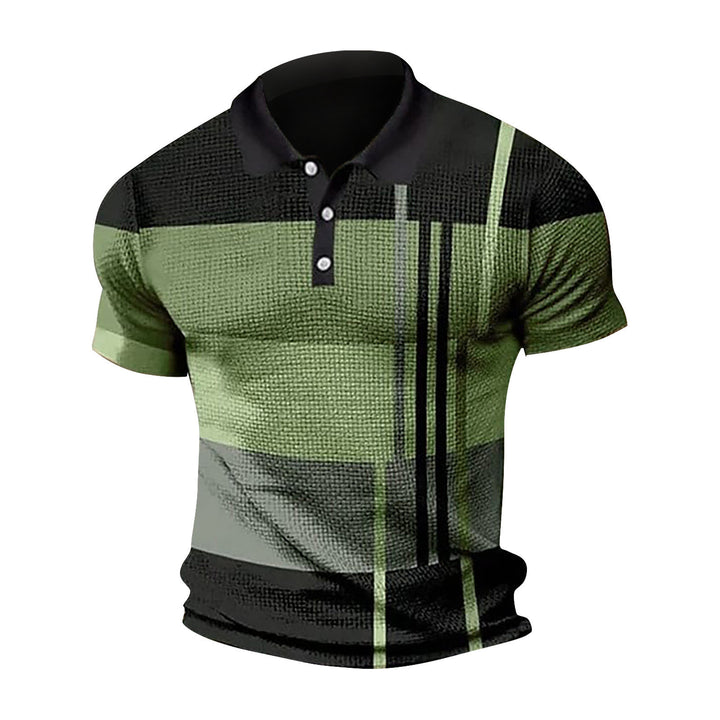 Herren Polohemd mit modernem Grafikdesign und atmungsaktiven Eigenschaften Echoarchiv