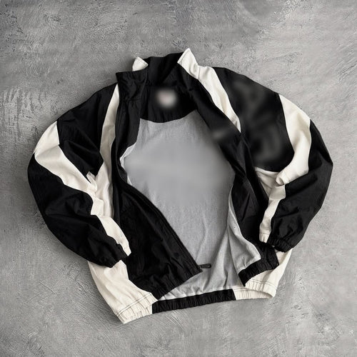 Unisex nan atmungsaktive leichte Wind- und Trainingsjacke mit Netzfutter, Stehkragen und elastischem Saum Echo Archiv