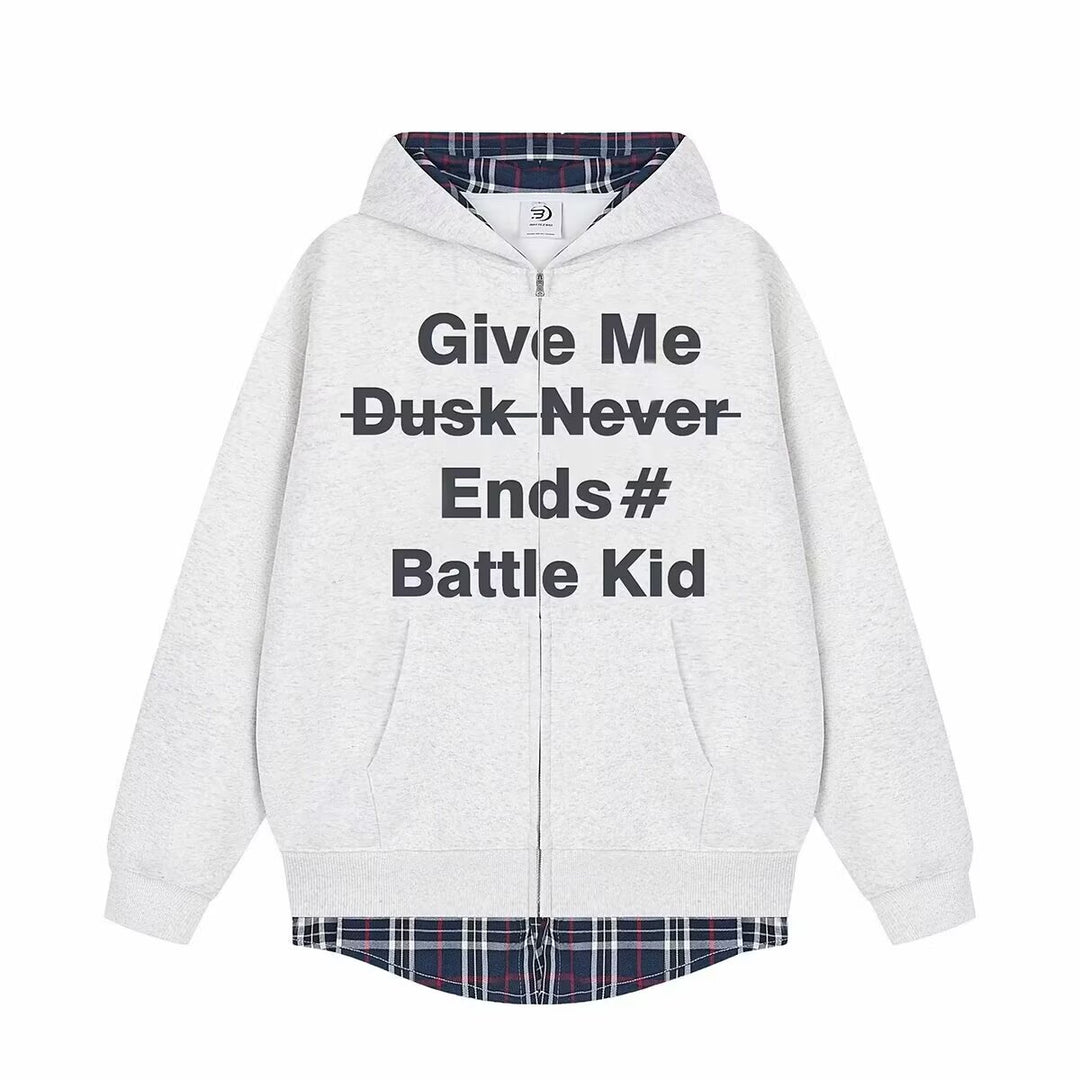 Unisex Modischer Kapuzenpullover mit kariertem Innenfutter Echoarchiv