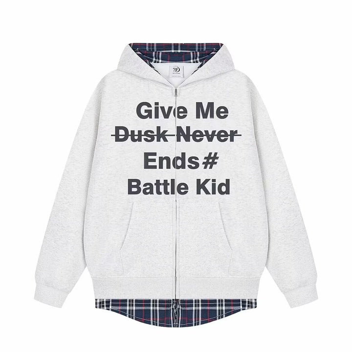 Unisex Modischer Kapuzenpullover mit kariertem Innenfutter Echoarchiv