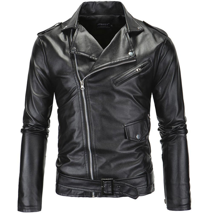 Herren stylische Bikerjacke aus hochwertigem Kunstleder Echoarchiv