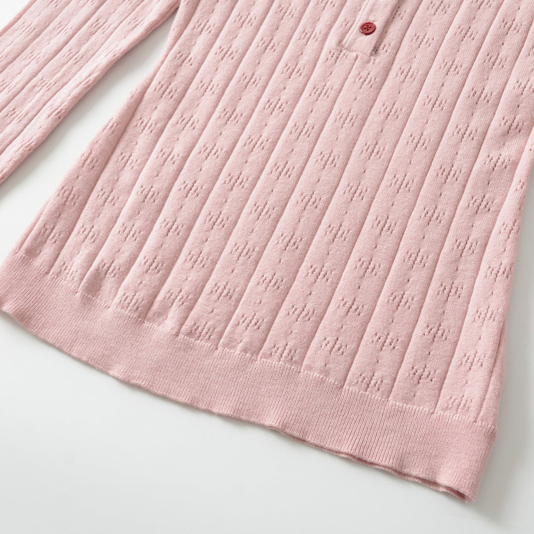 Damen Feinstrick-Longsleeve mit Knopfleiste und Strukturstrick Echoarchiv