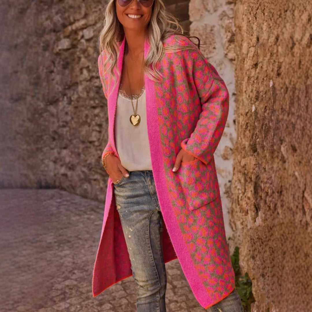 Damen modischer Cardigan mit auffälligem Muster Echoarchiv