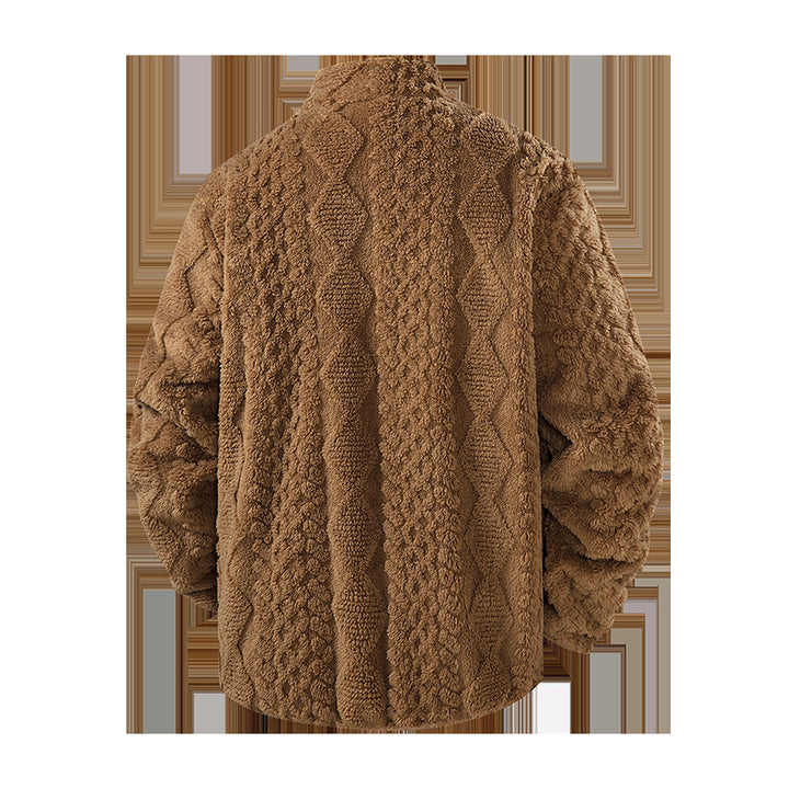 Herren Modische Fleecejacke mit hohem Kragen Echo Archiv