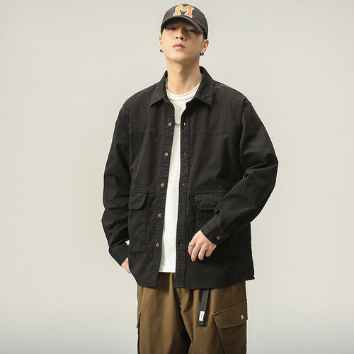 Herren funktionale Utility-Jacke mit praktischen Taschen Echoarchiv