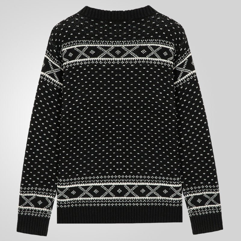 Herren Gemusterter Pullover mit klassischem Norweger-Muster Echoarchiv