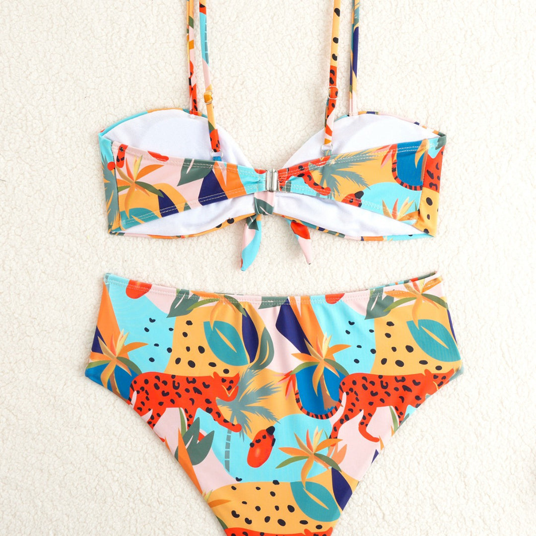 Damen Hochtailliertes Bikini-Set mit verspielt floralen Mustern Echo Archiv